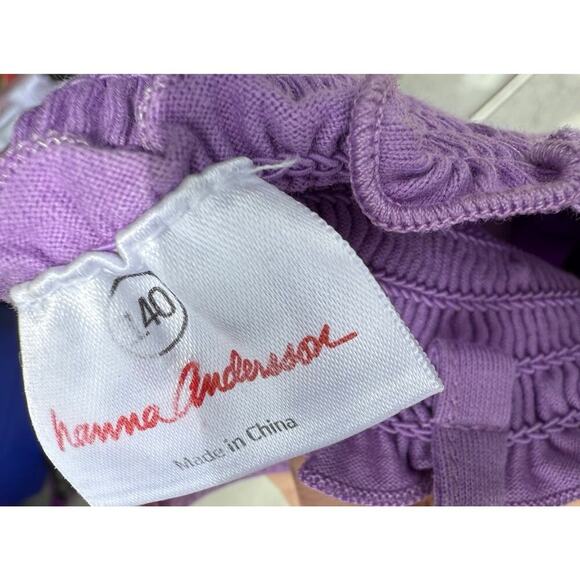 Hanna Andersson Dress Purple with Orange EmbroideryFlowers Size 140 Girls 10 - Picture 8 of 8